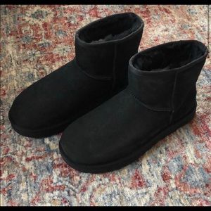 NEW NEVER WORN, UGG mini boots, black